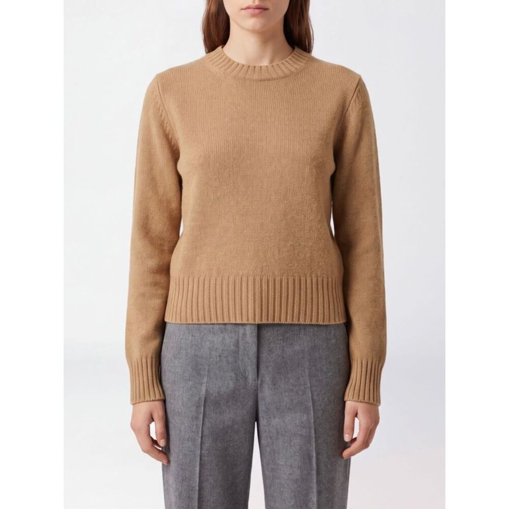 Ami Paris Women Wool And Cashmere Crew Neck Jumper Ami Paris With Ribbed Trims